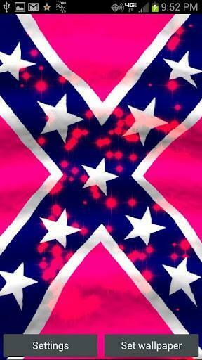 Bigger Pink Rebel Flag Live Wallpaper For Android Screenshot
