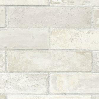 Brick Pattern Wallpaper Light Gray Industrial By