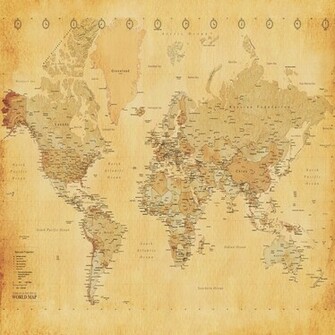 Wall Vintage Old Map Giant Wallpaper Mural