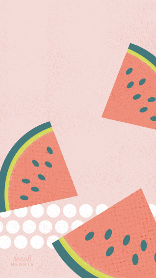 Watermelon Soft Pink iPhone Wallpaper Home Screen Panpins
