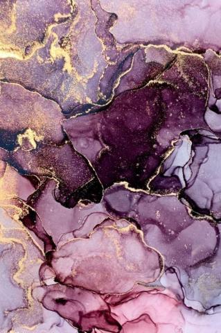 Shades Of Purple And Gold Smokey Marble Abstract Wallpaper