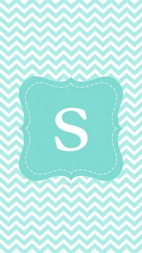 Mint Chevron Initial Background Wallpaper Background