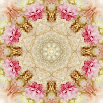Wedding Rings Floral Background By Karen Arnold