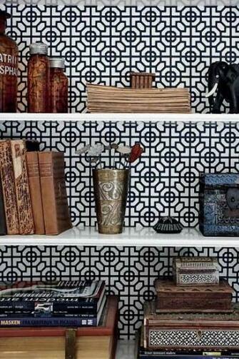 Diy I Had Mistaken This Wallpaper Covering Used On A Book Shelf For