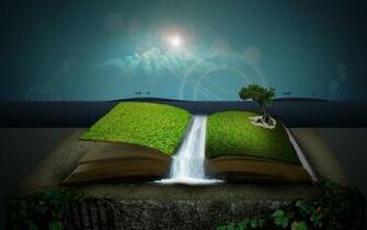 Nature Book Creative Art HD Wallpaper Rocks