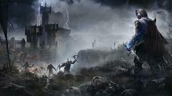 Wallpaper Middle Earth Shadow Of Mordor Orc Swords Warrior Talion