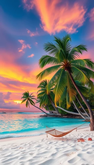 Tropical Beach Phone Wallpaper