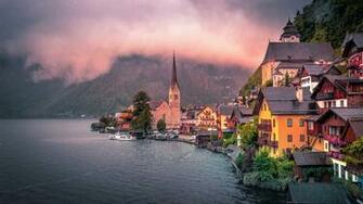 Hallstatt Austria 5k Retina Ultra HD Wallpaper Hintergrund