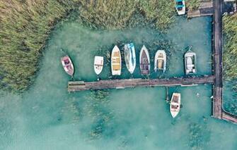 Wallpaper Water Landscapes Boats Aerial Reeds Wood Ramp
