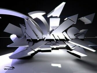 3d Graffiti Frantic Wallpaper Stock Photos