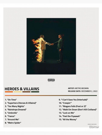 Metro Boomin Heroes And Villains Album Sticker