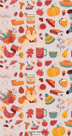 Cute Fox Autumn Phone Wallpaper