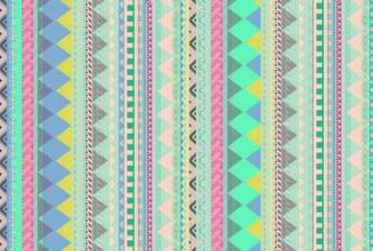 Vasare Nar Illustration Portfolio Pastel Aztec Pattern