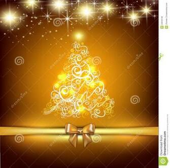 Gold Christmas Tree Background