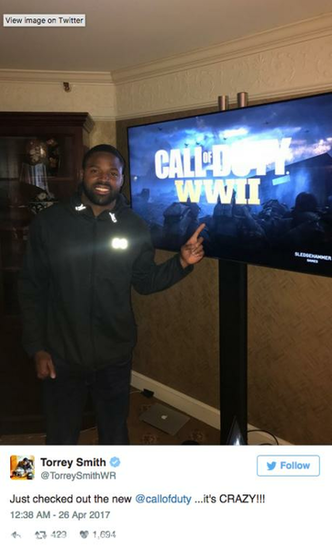 Bilder P Nfl Stj Rnan Torrey Smith Om Nya Call Of Duty