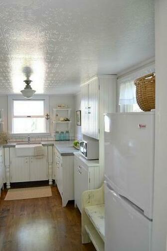 Looks Like A Tin Ceiling But It Is Paintable Wallpaper We May Be