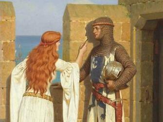 Edmund Blair Leighton Armor Romanticism Drawing Virgin Pre