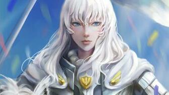 Griffith Berserk White Hair Blue Eyes
