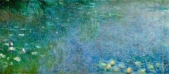 Waterlilies Morning Claude Monet As Art Print Or Hand Painted Oil