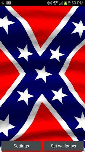 Bigger Rebel Flag Live Wallpaper For Android Screenshot