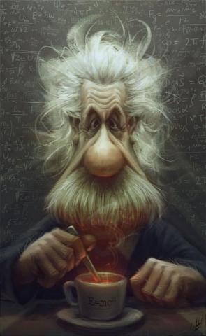 Formula Caricature Albert Einstein Cartoon Wallpaper