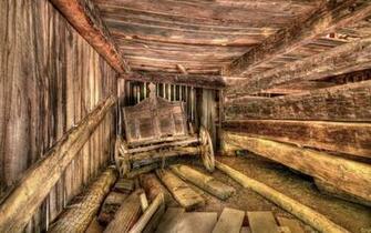 Barn Boards Cart Creative HDr Wallpaper