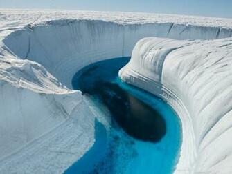 Greenland Ice Canyon Wallpaper HD