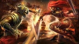 Katarina Vs Master Yi League Of Legends HD Wallpaper Art