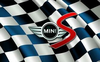 Mini Cooper Emblems Logos Checkers Wallpaper