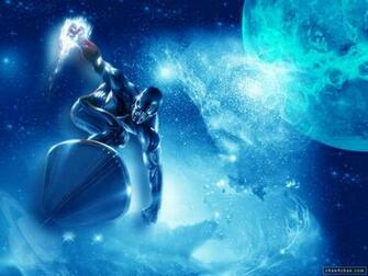 Silver Surfer Background Blue Art