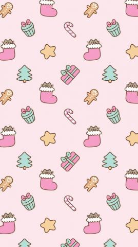 Silky Pink Christmas Wallpaper