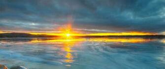 Wallpaper Ocean Sky Light Tv HD