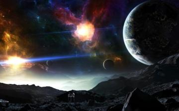 Outer Space Planets Tyler Young Wallpaper HD Desktop And