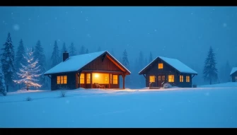 Cozy Winter Storm Outside Wallpaper