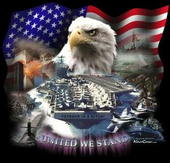 Patriotic Collage Of Pictures Oriented Towards And The Military