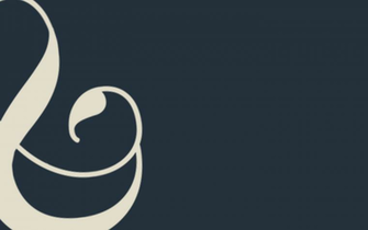 Ampersand Wallpaper In Dark Blue And Cream Bionic Style