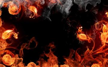 Digital Fire Wallpaper
