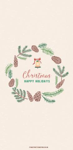 Festive Aesthetic Wallpaper For Phone Christmas Wreath