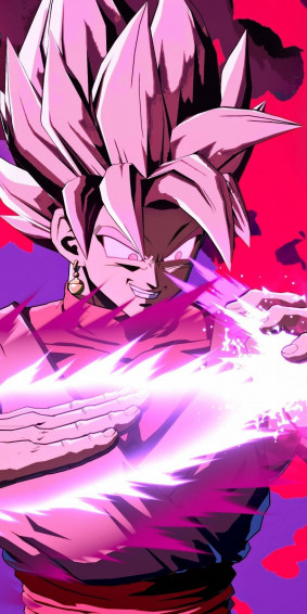 Crazy Smiling Goku Black iPhone Wallpaper