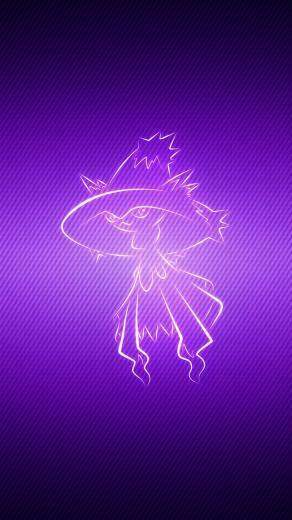 Wallpaper Pokemon Lilac Mismagius iPhone Se 5s