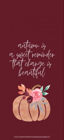 Fall Theme Lock Screen iPhone Wallpaper Cute