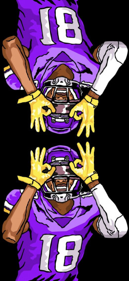Justin Jefferson Wallpaper I Drew R Minnesotavikings