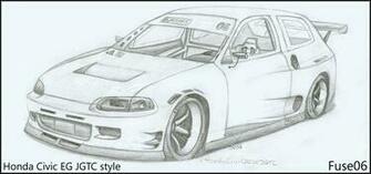 Honda Civic Drawing HD Wallpaper For Your Desktop Background Or