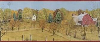 Barn Scene Wallpaper Border Inc