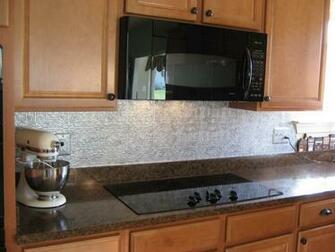 Apply Faux Tin Backsplash For Kitchen Fortikur