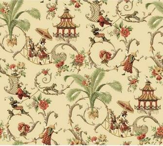 Waverly Wallpaper Mandarin Prose Oriental Asian Toile