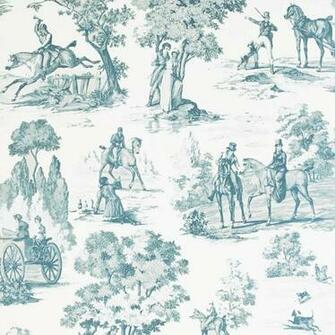 Home Wallpaper Sanderson Toile Fox Hunting