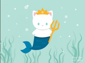 Mermaid Cat King By Cynthia Tizcareno On Dribbble