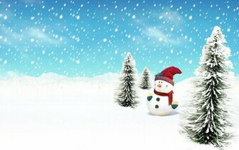 Snowman Background Wallpaper
