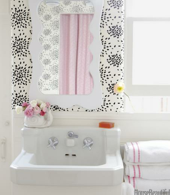 Warm Up Your Bathroom With Upholstered Stools For A Touch Of That